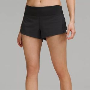 LuluLemon Size 4 2.5” Low Rise Speed Up Shorts. Fair Condition